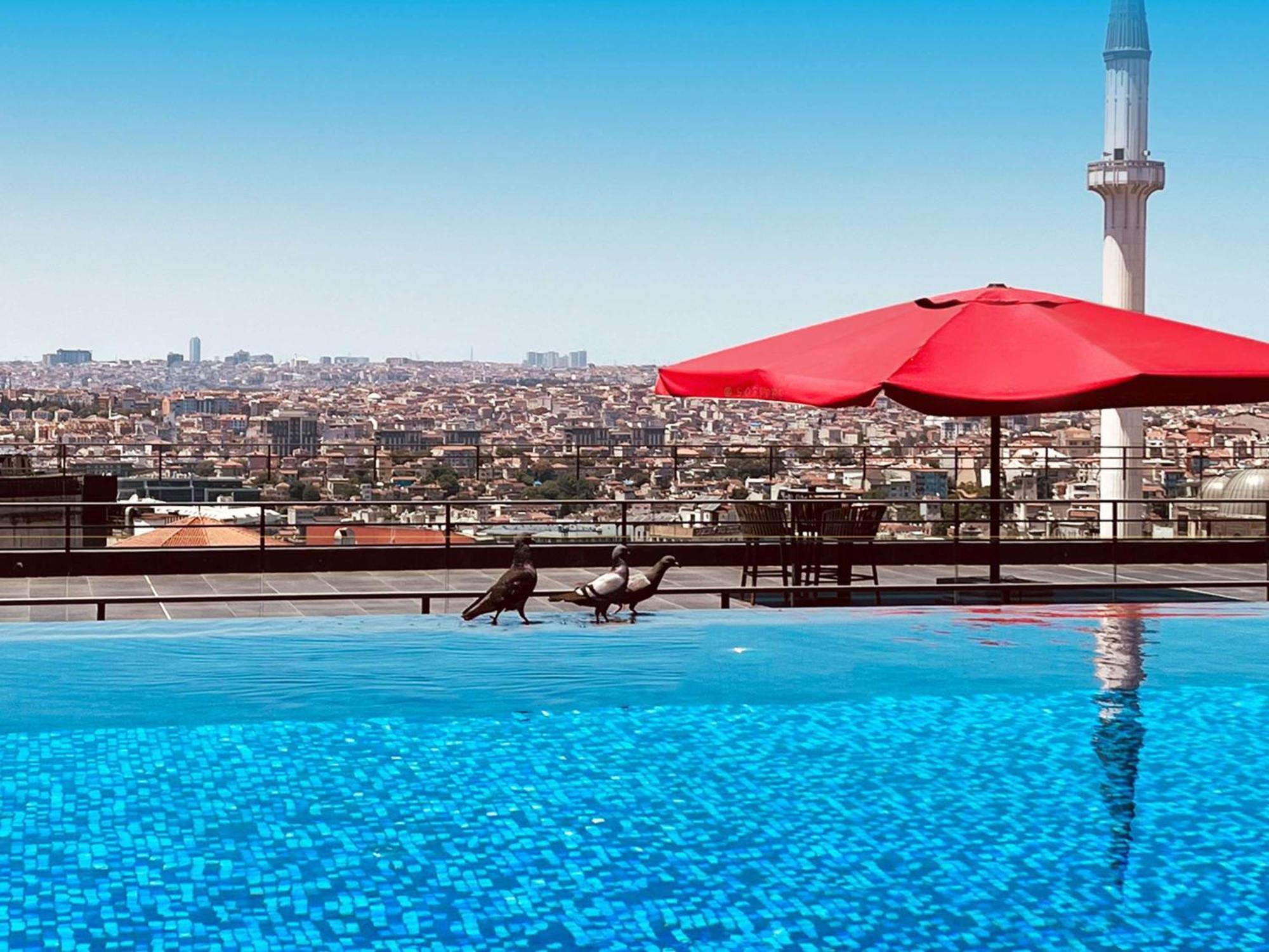 ホテル Sofitel Istanbul Taksim エクステリア 写真 View from the rooftop pool