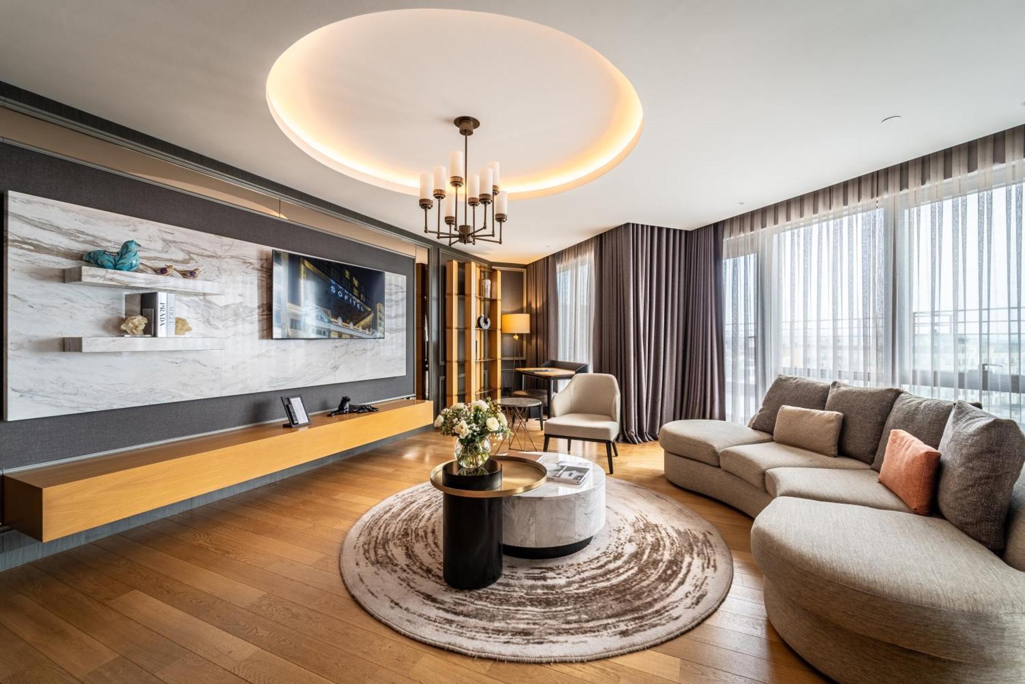 ホテル Sofitel Istanbul Taksim エクステリア 写真 A living room in a luxury apartment